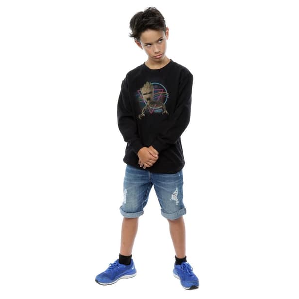 Marvel Pojkar Guardians Of The Galaxy Neon Groot Sweatshirt