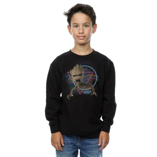 Marvel Pojkar Guardians Of The Galaxy Neon Groot Sweatshirt