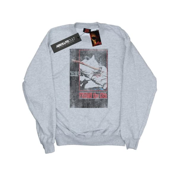 Friday 13th Mens Distressed Axe Poster Sweatshirt