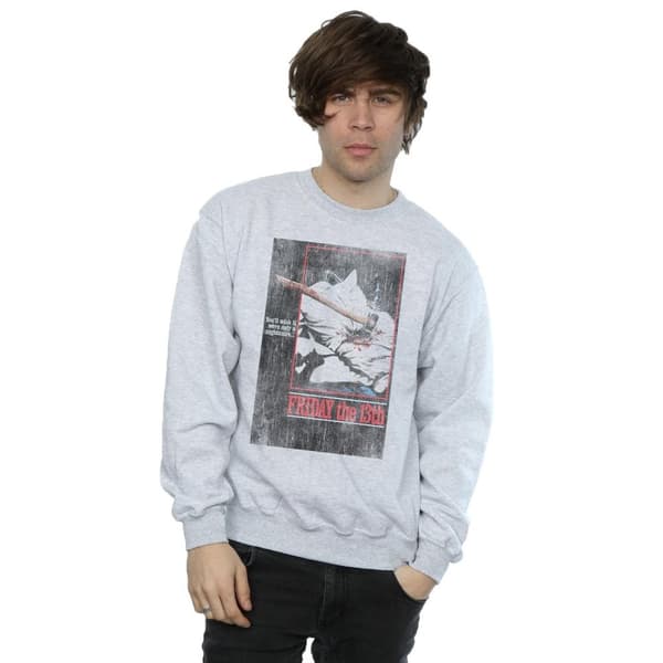 Friday 13th Mens Distressed Axe Poster Sweatshirt