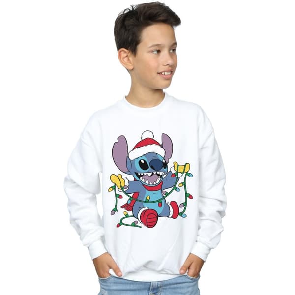 Disney Boys Lilo And Stitch Christmas Lights Sweatshirt