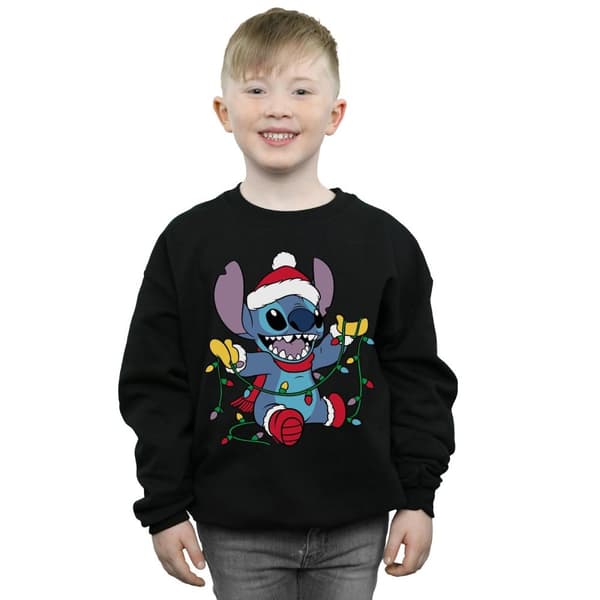 Disney Boys Lilo And Stitch Christmas Lights Sweatshirt