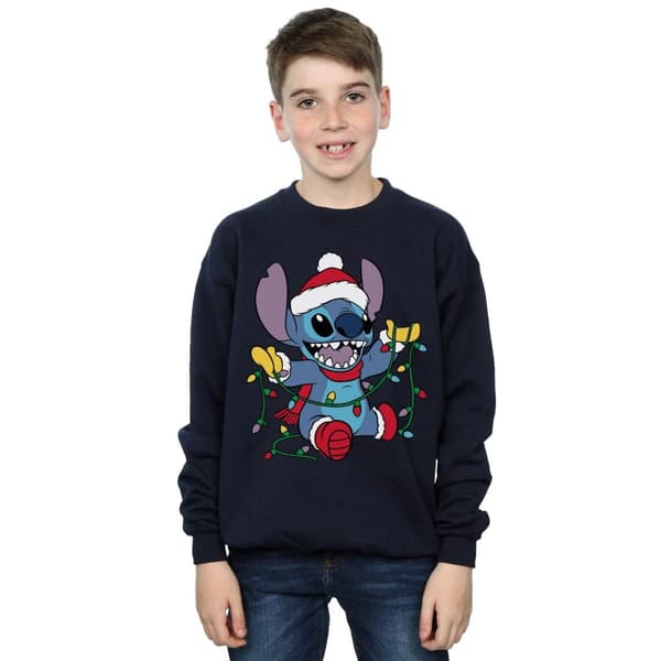 Disney Lilo And Stitch - Sweatshirt med julbelysning för pojkar
