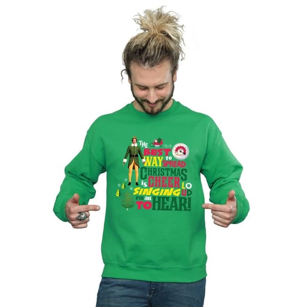 Elf Mens Christmas Cheer Sweatshirt
