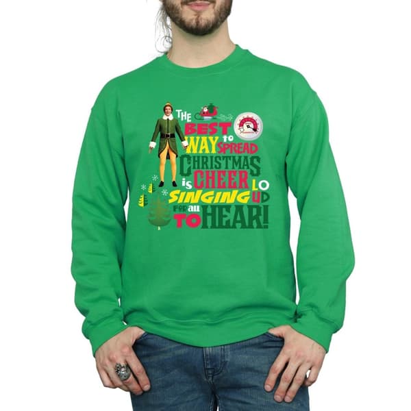 Elf Mens Christmas Cheer Sweatshirt