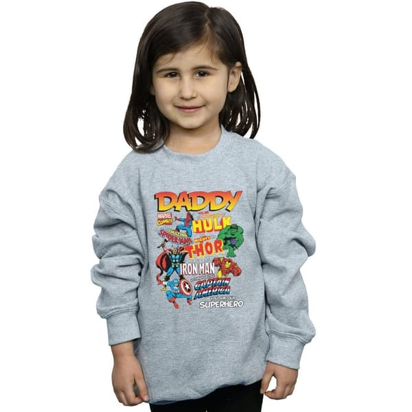 Marvel Girls Our Dad Superhero Sweatshirt