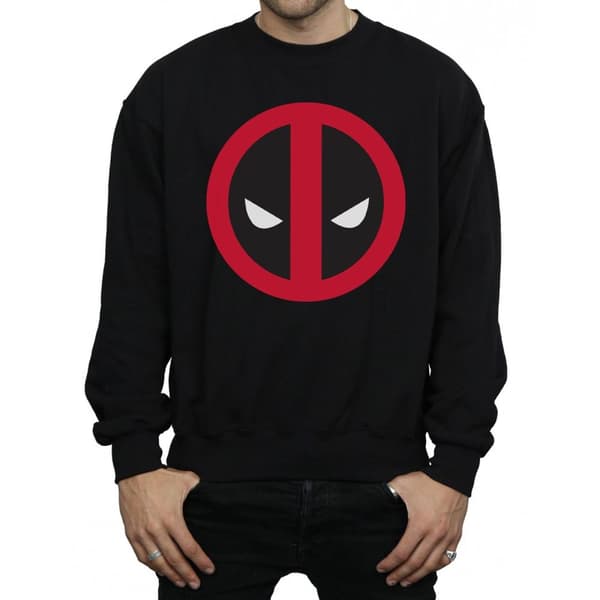 Marvel Mens Deadpool Large Clean Logo Sweatshirt