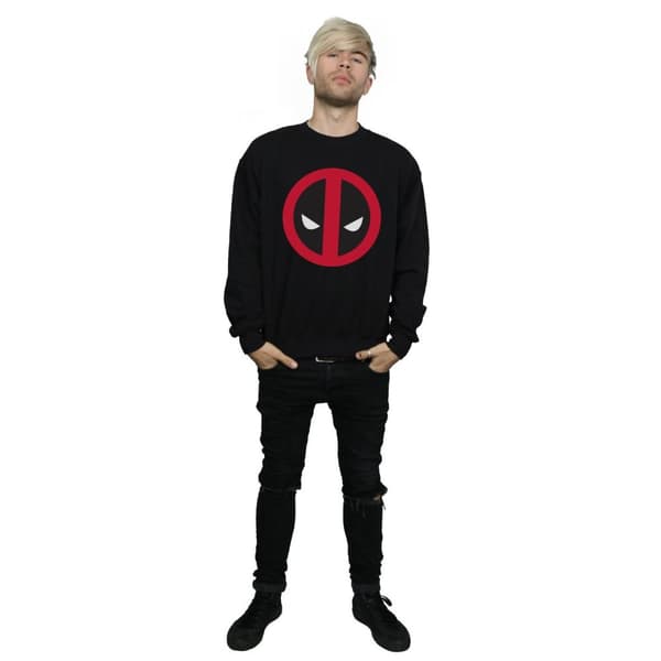 Marvel Mens Deadpool Large Clean Logo Sweatshirt
