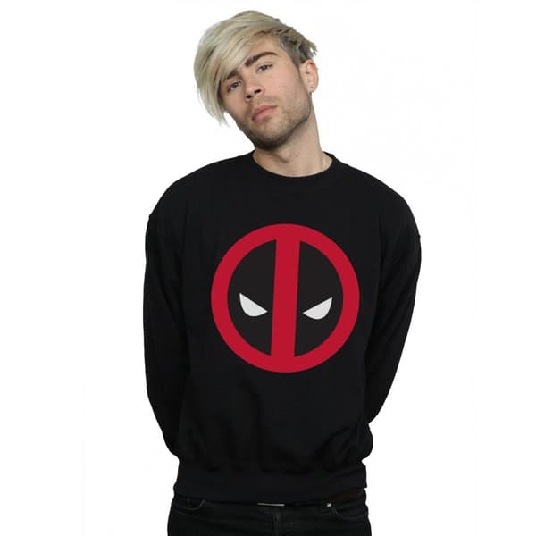 Marvel Mens Deadpool Large Clean Logo Sweatshirt
