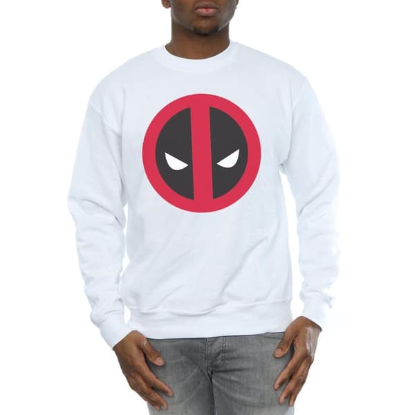 Marvel Mens Deadpool Large Clean Logo Sweatshirt
