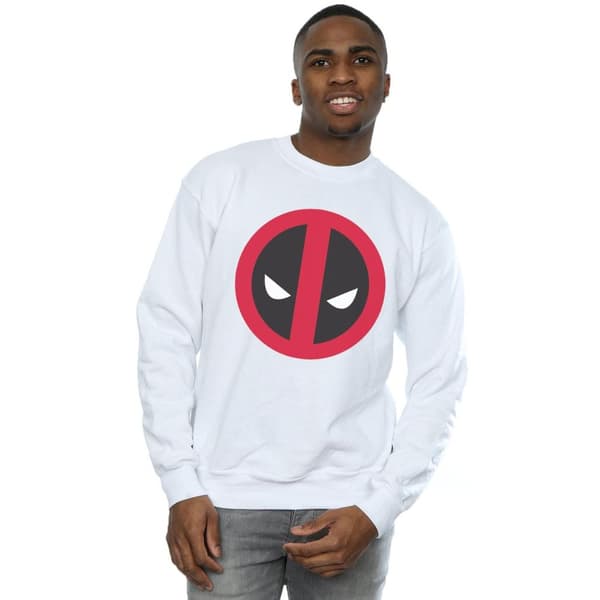 Marvel Mens Deadpool Large Clean Logo Sweatshirt