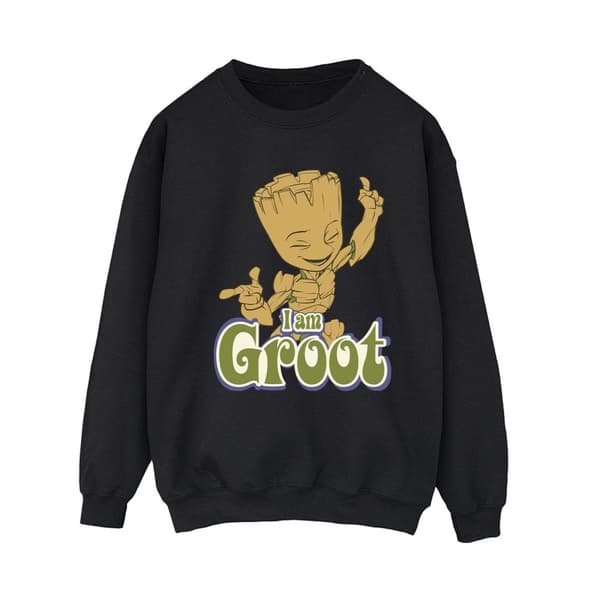 Guardians Of The Galaxy Dam/Tjej Groot Dancing Sweatshirt Black S
