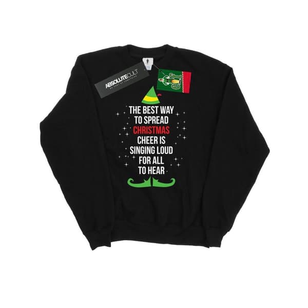 Elf Sweatshirt med text för herr Christmas Cheer