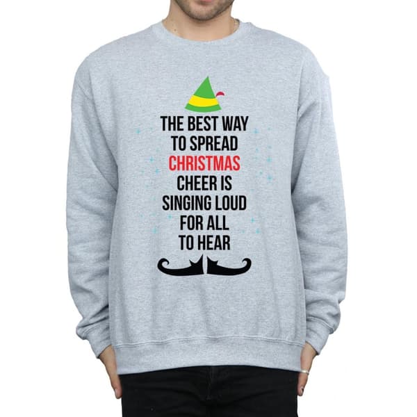 Elf Sweatshirt med text för herr Christmas Cheer