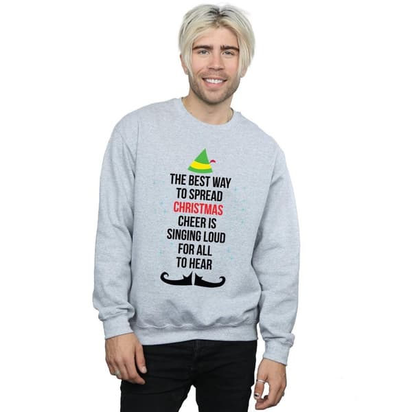 Elf Sweatshirt med text för herr Christmas Cheer