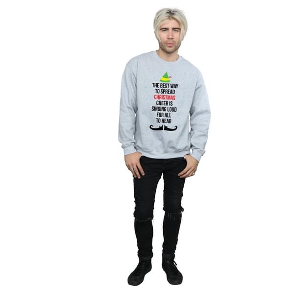 Elf Sweatshirt med text för herr Christmas Cheer