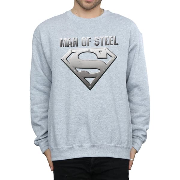 DC Comics Mens Superman Man Of Steel Shield Sweatshirt