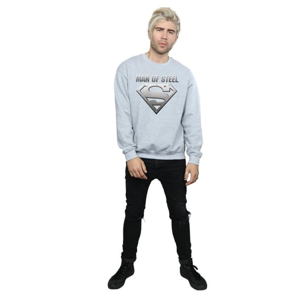 DC Comics Mens Superman Man Of Steel Shield Sweatshirt