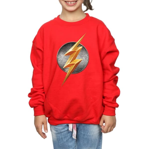 DC Comics Girls Justice League Movie Flash Emblem Sweatshirt