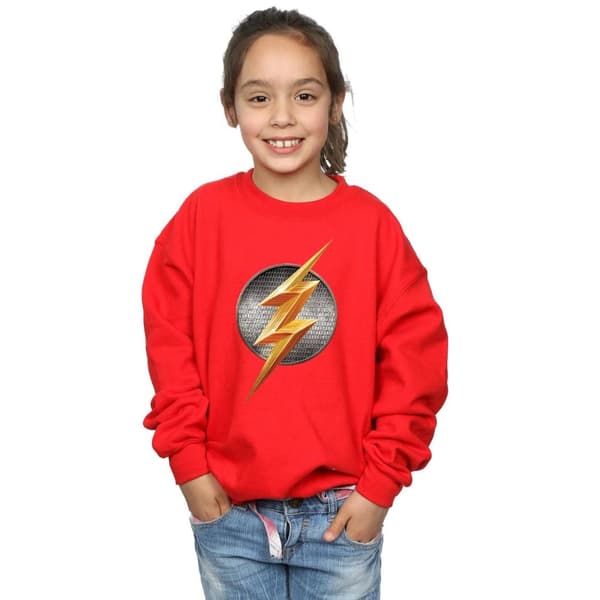 DC Comics Girls Justice League Movie Flash Emblem Sweatshirt