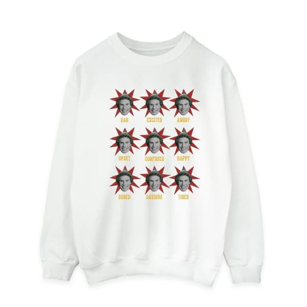Elf Mens Many Moods Of Buddy Sweatshirt
