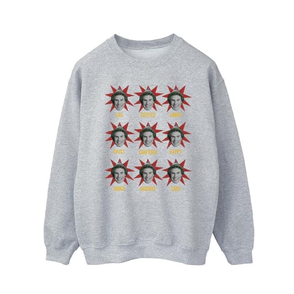 Elf Mens Many Moods Of Buddy Sweatshirt