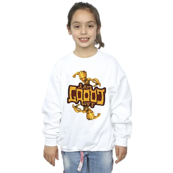 Marvel Girls Guardians Of The Galaxy Groot Inverted Grain Sweatshirt