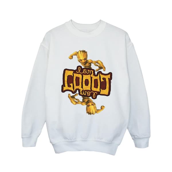 Marvel Girls Guardians Of The Galaxy Groot Inverted Grain Sweatshirt