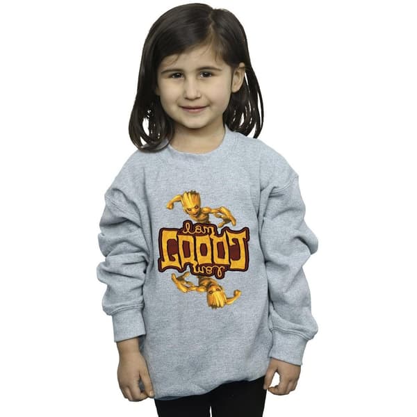 Marvel Girls Guardians Of The Galaxy Groot Inverted Grain Sweatshirt