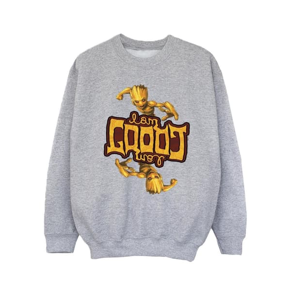 Marvel Girls Guardians Of The Galaxy Groot Inverted Grain Sweatshirt