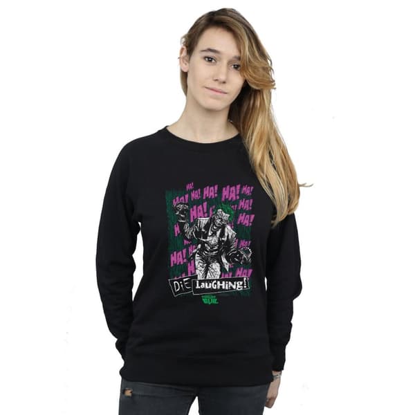 DC Comics Womens/Ladies Justice League Joker Die Laughing Sweatshirt