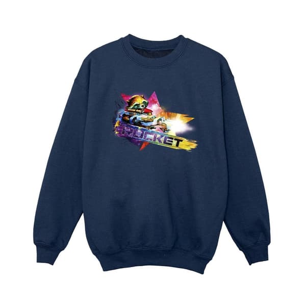 Marvel Pojkar Guardians Of The Galaxy Abstract Rocket Raccoon Sweatshirt