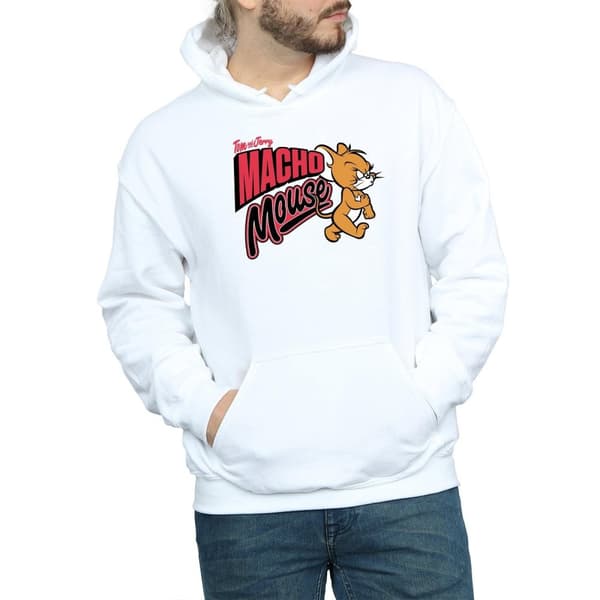 Tom And Jerry Mens Macho Mouse Hoodie