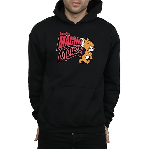 Tom And Jerry Mens Macho Mouse Hoodie