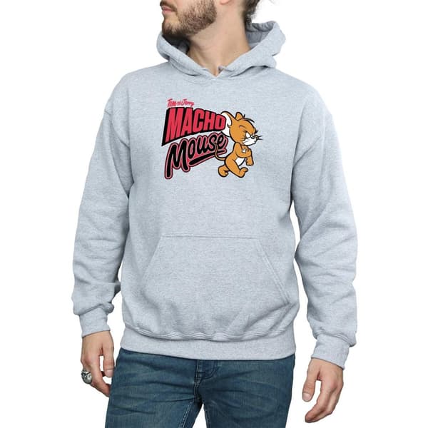 Tom And Jerry Mens Macho Mouse Hoodie