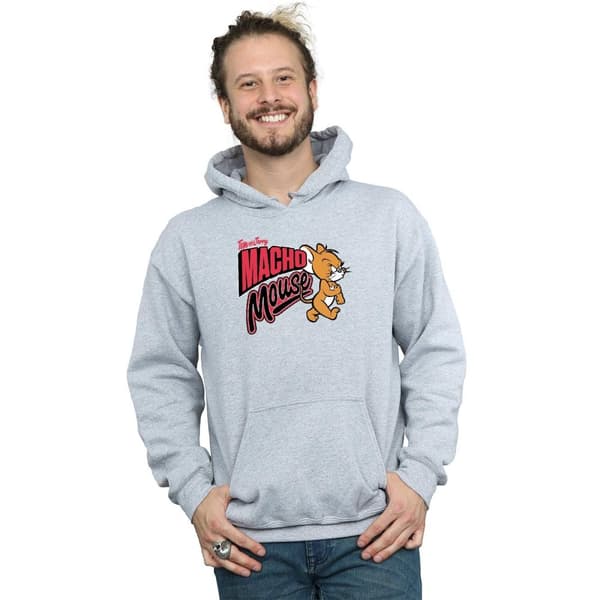 Tom And Jerry Mens Macho Mouse Hoodie