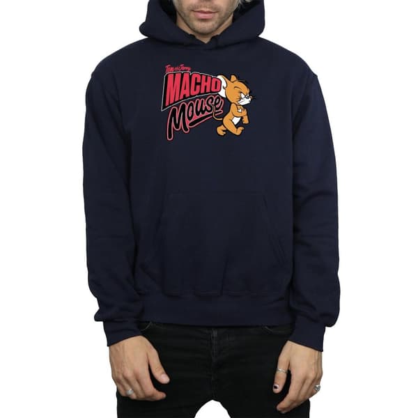 Tom And Jerry Mens Macho Mouse Hoodie