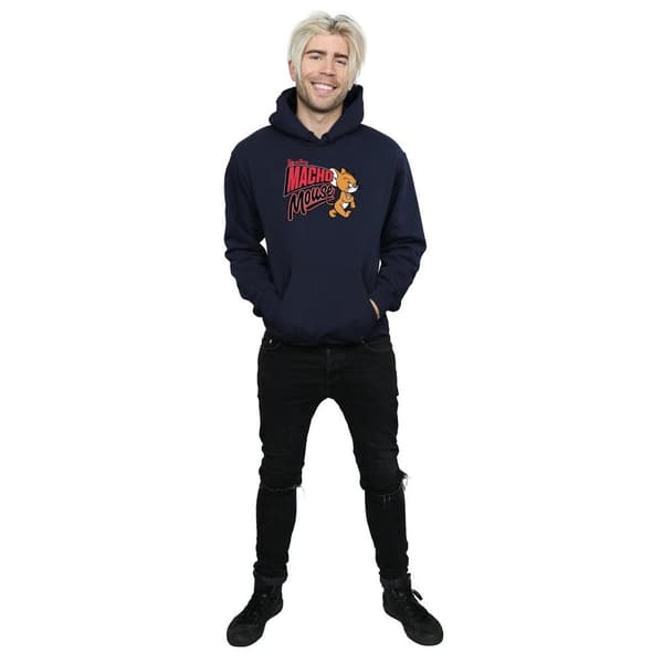Tom And Jerry Mens Macho Mouse Hoodie