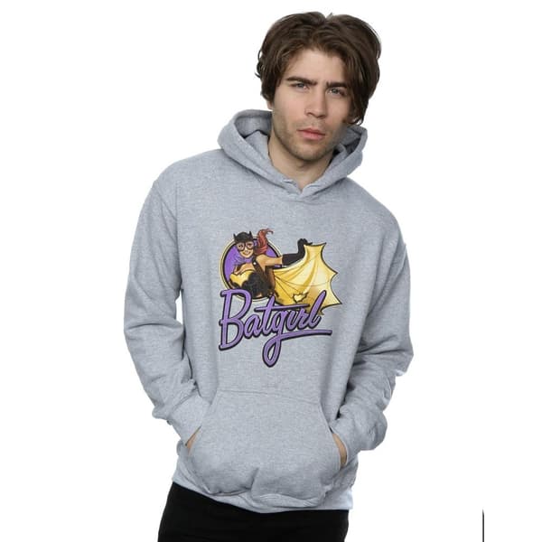 DC Comics Mens DC Bombshells Batgirl Badge Hoodie