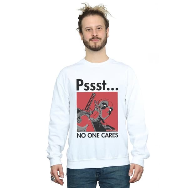 Marvel Mens Deadpool No One Cares Sweatshirt