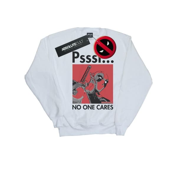 Marvel Mens Deadpool No One Cares Sweatshirt