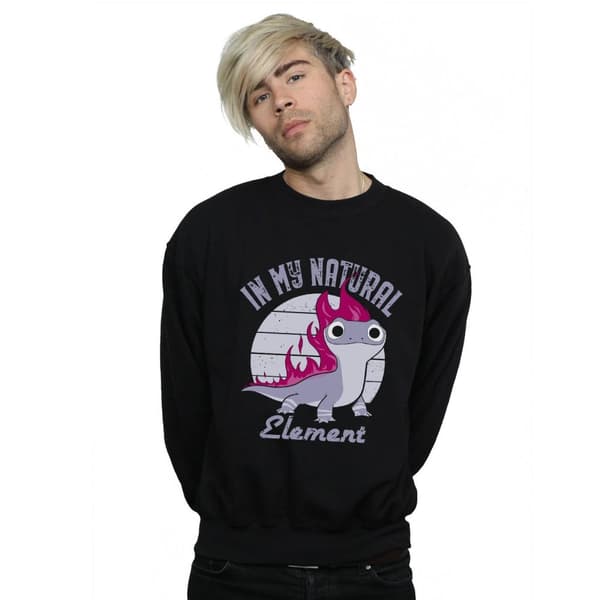 Disney Mens Frozen 2 Salamander Bruni Element Sweatshirt