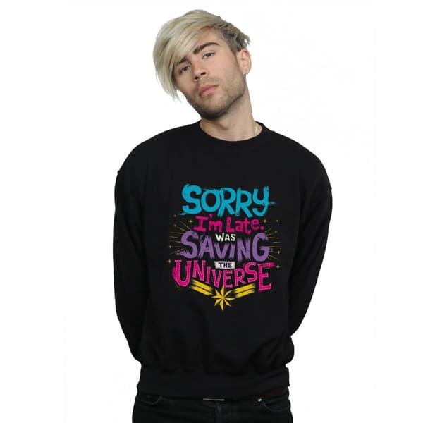 Marvel Mens Captain Marvel Saving The Universe Sweatshirt