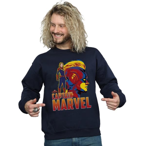 Marvel Sweatshirt med Captain Marvel-karaktär för herrar