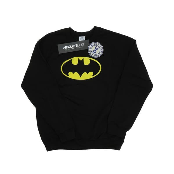 DC Comics Mens Batman Logo Sweatshirt Black XL