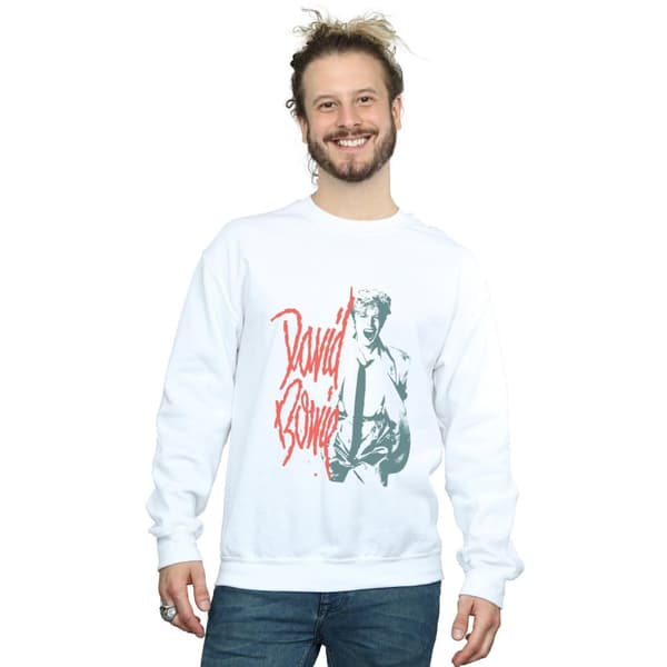David Bowie Mens Mono Shout Sweatshirt