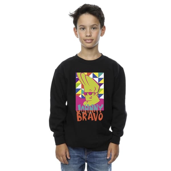 Johnny Bravo Boys Multi Triangles Pop Art Sweatshirt