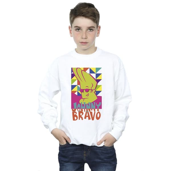 Johnny Bravo Pojkar Multi Triangles Pop Art Sweatshirt