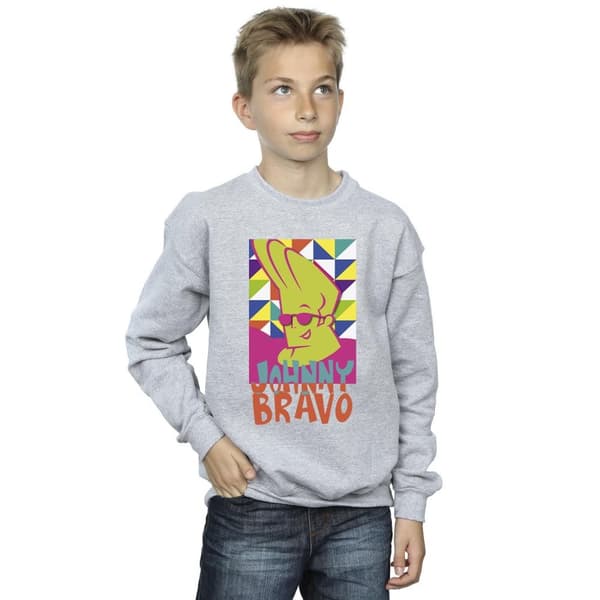 Johnny Bravo Pojkar Multi Triangles Pop Art Sweatshirt
