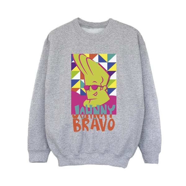 Johnny Bravo Pojkar Multi Triangles Pop Art Sweatshirt